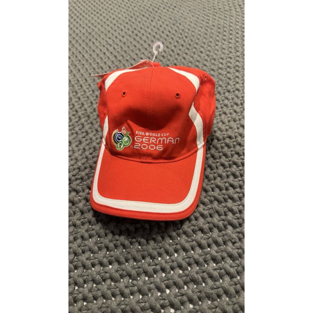 Authentic FIFA World Cup Hat Germany Cap Germany 2006 Soccer Football NWT Red
